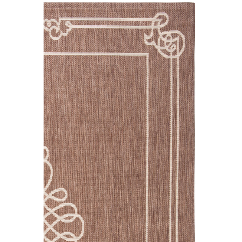 Tapis oriental d'intérieur / extérieur Cherene Performance, Tapis de couloir 2 pi 3 po x 6 pi 7 po, Brown/Tan