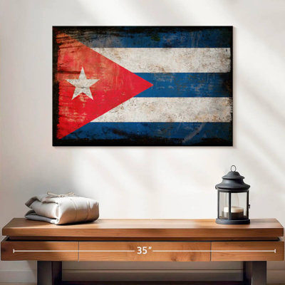 Drapeau cubain antique Borges