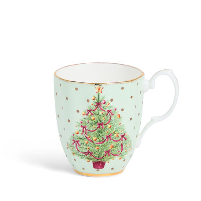 Old Country Roses Christmas Tree Bone China Latte Mug