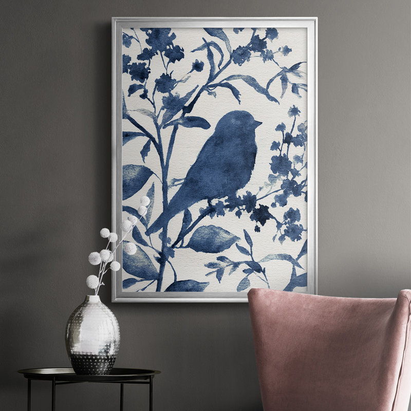 Bluebird Silhouette I - impression d'un cadre photo unique, H 30,5 po x l 22,5 po x P 1 po, Argent