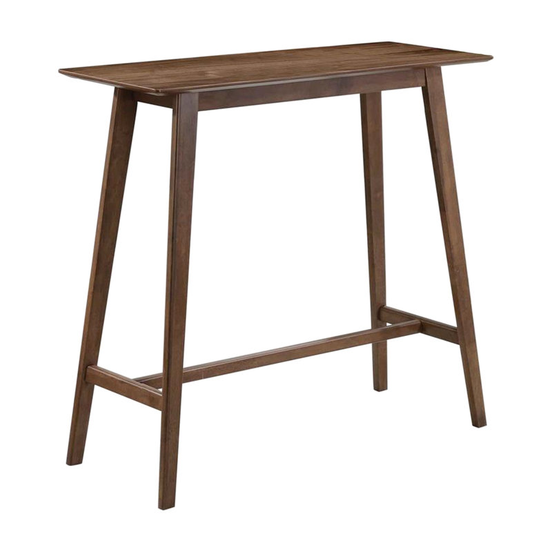 Table rectangulaire en noyer d'hévéa pour une cuisine durable avec des lignes épurées