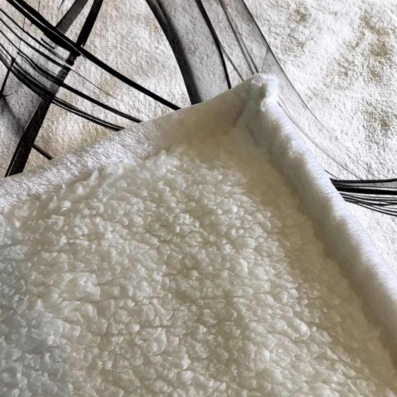 Throw Blanket, 68" W x 80" L, Marble/Abstract, Gray/White