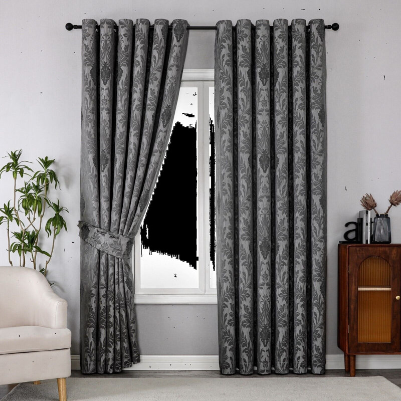 Derzon Room Darkening Curtain Pair, Black, 228cm Width x 137cm Drop