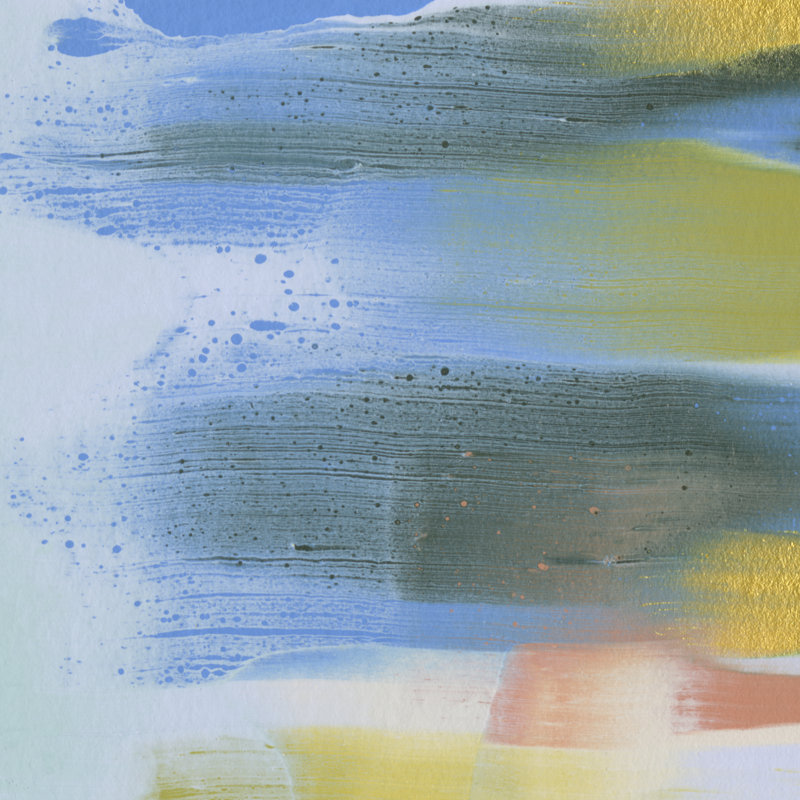 Rainbow Scrape II by Emma Caroline - Wrapped Canvas Painting, 91cm H x 91cm W