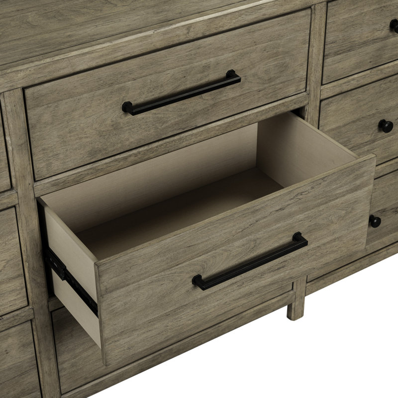 Ensemble de lit à panneau, commode et miroir Aason, 5 Pcs: Bed, Dresser, Mirror, Chest, Night Stand, King