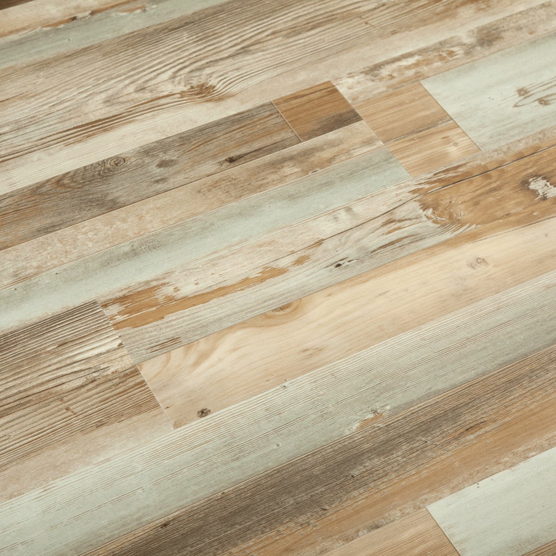 Plancher de vinyle imperméable 7 po x 48 po x 5 mm Silver Lake, Pin campagnard gris