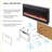 Electric Fireplace, 36 Inch Recessed Ultra Thin Wall Mounted with Remote, Multi-Color Flame & Ember Bed | Tempered Glass+Sheet Metal+Plastic | Electric-1389180112