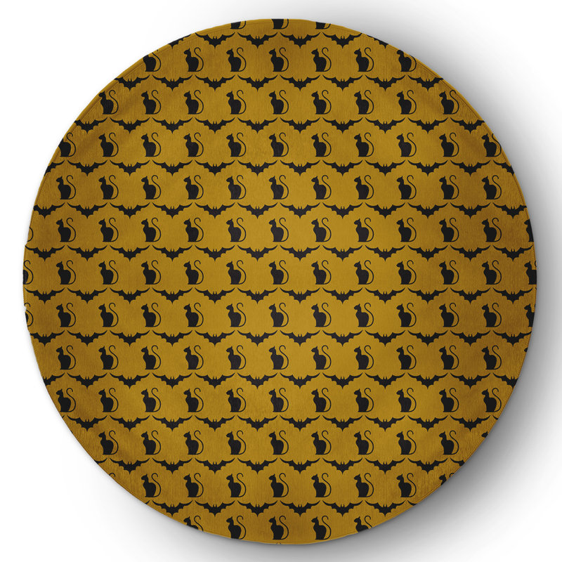 Deylin Chenille Indoor Rug, Round 5'