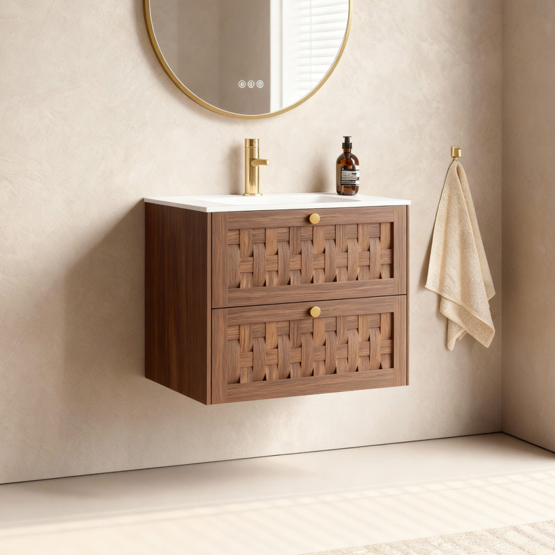 Meuble-lavabo mural 2 tiroirs l 30 po x P 19 po Kewstoke, 29"