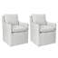Fauteuil d'appoint pivotant en lin Modern