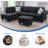 3-Piece Linen Sectional Sofa-617024144-617024232