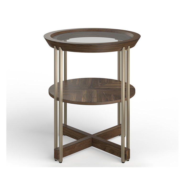 Amillano Solid Wood Top End Table