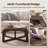 24" Wide Faux Leather Upholstered Square Ottoman-574127188