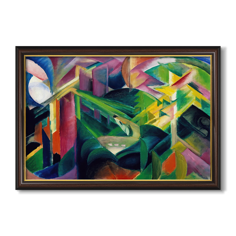 Cerf dans un jardin de monastère (Reh im Klostergarten), 1912 - Franz Marc - reproduction d'art sur toile, 24x34 INNER SIZE