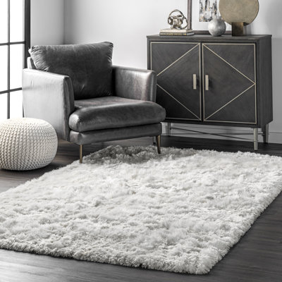 Sisyphus Handmade Tufted White Area Rug