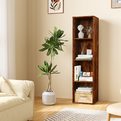 4 Wood Cube Storage, Cube Storage Bookshelf, Cubicle Shelf Bookcase For Living Room, Bedroom, Home Office, Vertical Or Horizontal