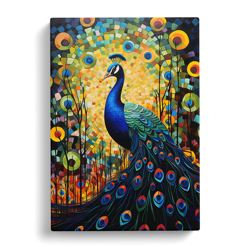 Peacock Constructivism No.3 - Wrapped Canvas, 50cm H x 35cm W x 3cm D