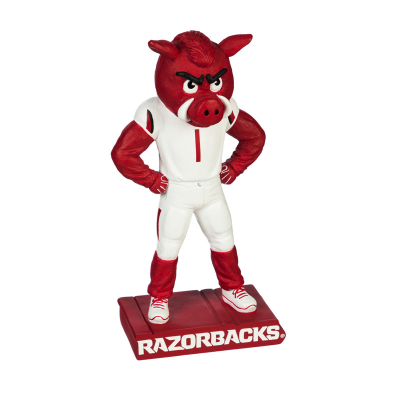 University of Arkansas Red and White Polyresin Mascot Statue