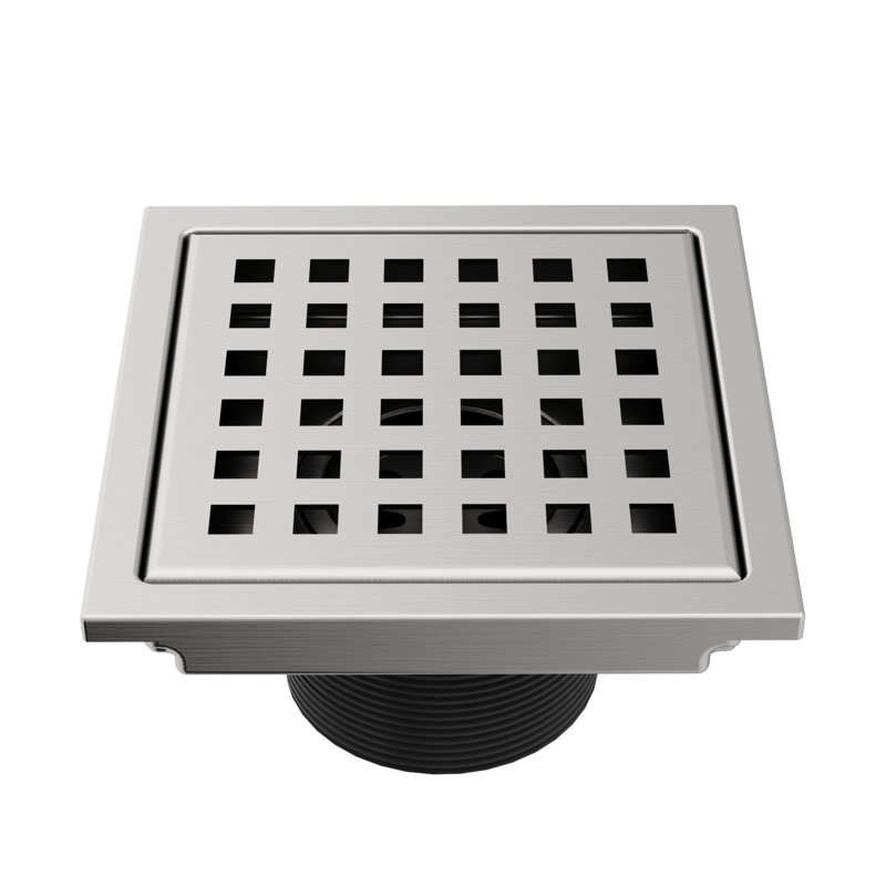 VIGO Elan Square Shower Drain, Brushed Nickel