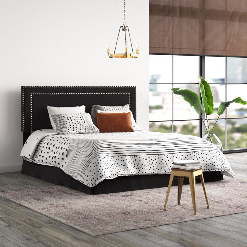 Aroz Upholstered Standard Bed, Black, King