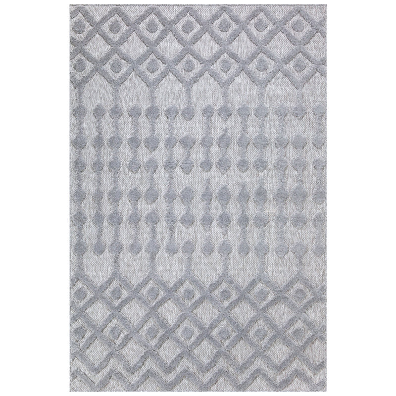 Raysor Rectangle Geometric Shapes Indoor / Outdoor Area Rug, Rectangle 200 x 290cm
