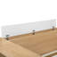Lit plateforme double en bois avec tiroirs, tablettes, bureau et garde-robe-7771134