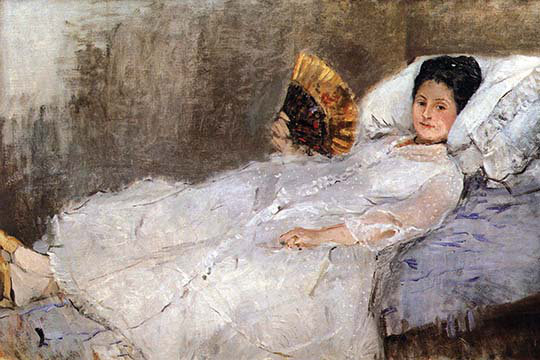 « madame hubard » par berthe morisot, reproduction d’art, H 44 po x l 66 po