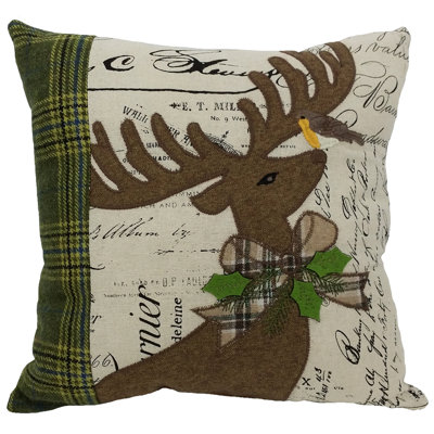 Samora Applique Suede Throw Pillow