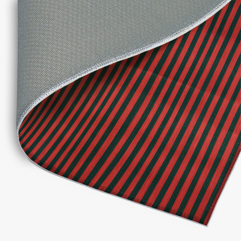 Tapis intérieur / extérieur brun HorizontalStripes, Rectangulaire 8 pi x 10 pi