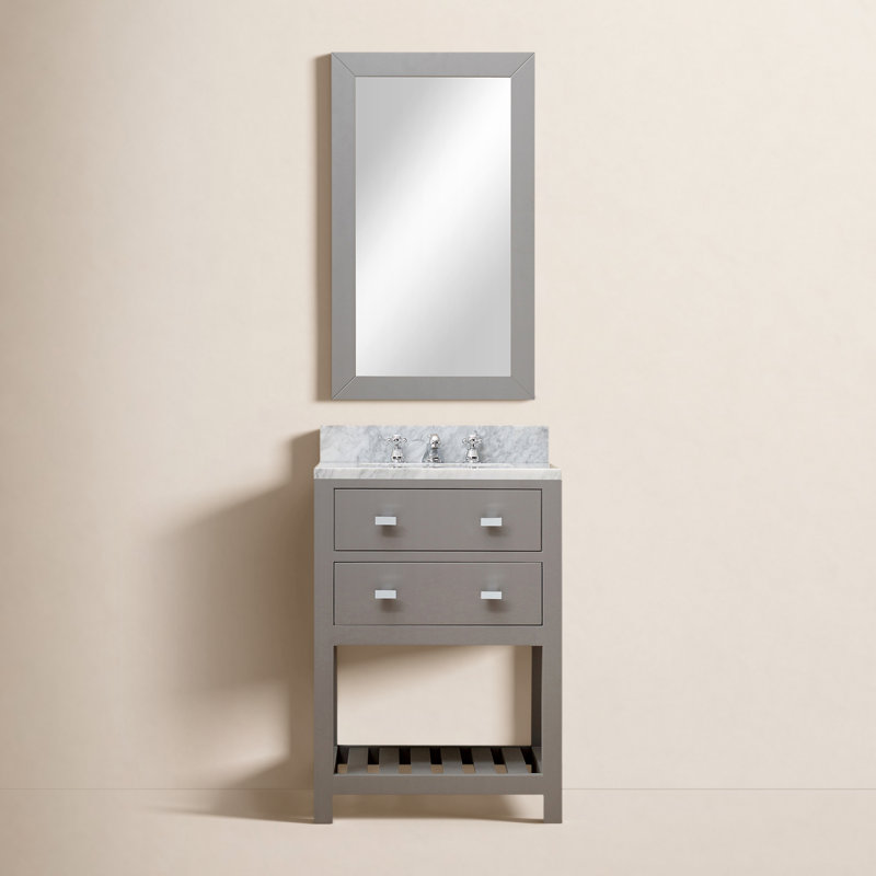 Madalyn 24" Single Sink Bathroom Vanity Set, Cashmere Gray, Faucet Included