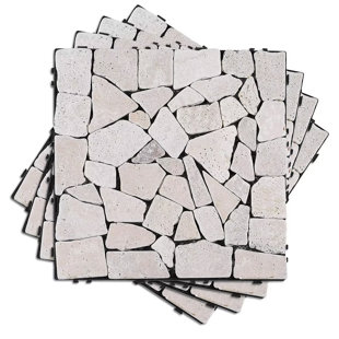 12 L x 12 W Nature Stone Interlocking Deck Tiles x 4