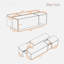 Table basse extensible avec finition ultrabrillante, 2 espaces de rangement cachés, 2 tiroirs et bords contrastants-1375801194