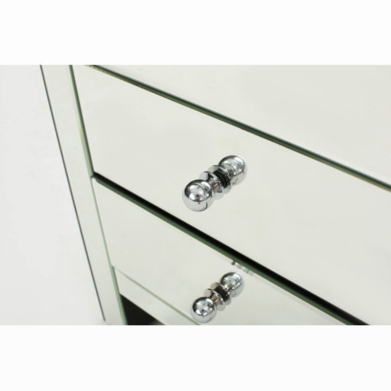 Lera Mirrored Glass Top 3 - Drawer End Table