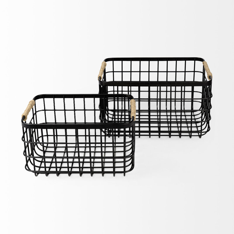 Panier en métal 2 pièces