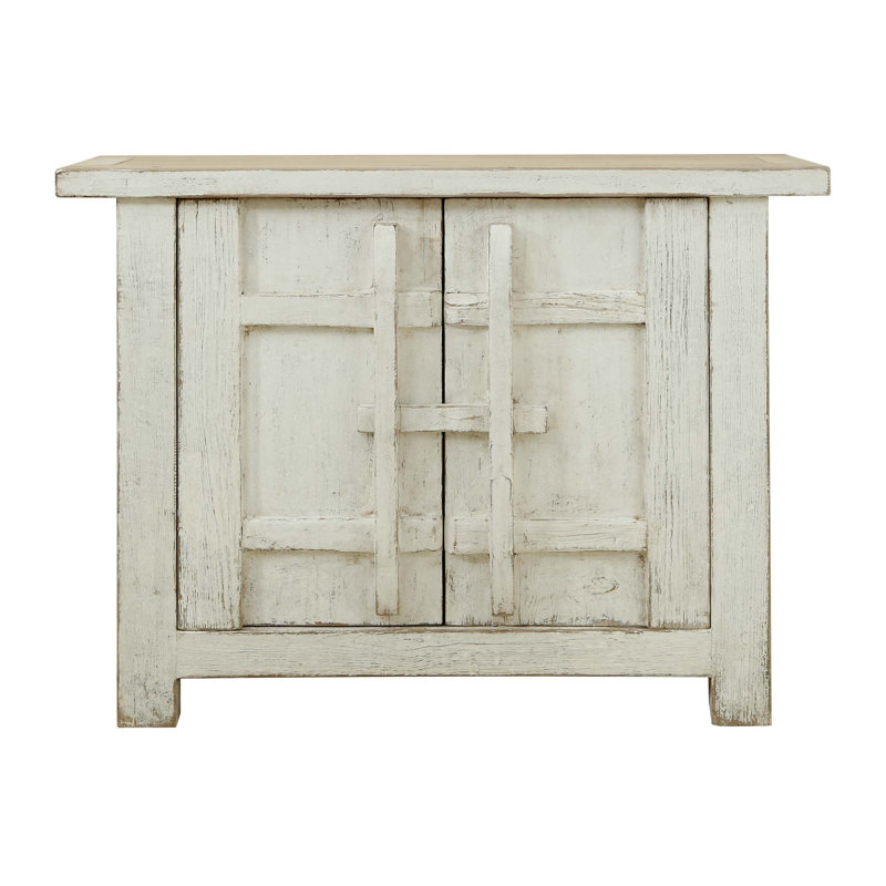 Armoire de rangement à une porte en bois de pin blanc vieilli l 51 po Lily's Living