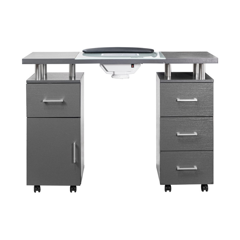 8.99'' x 20.99'' Craft Table with Wheels, Grey