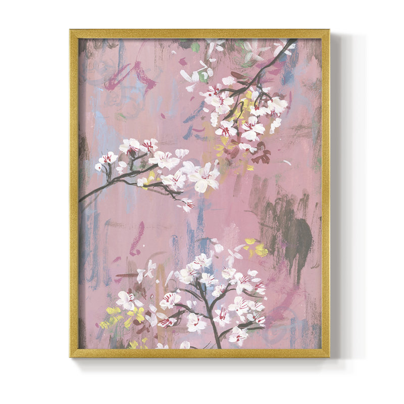 Emerging II Framed Print - Solid Wood, Gold, 14" H x 11" W