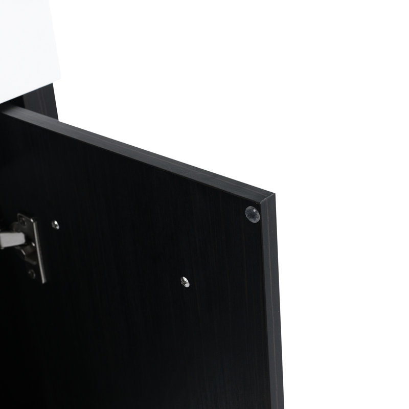 Armoire de salle de bain 24 po - Châtaignier noir avec style moderne et nombreuses options de rangement pour meuble-lavabo mural