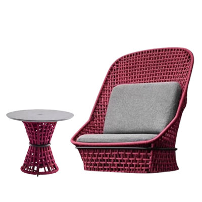 Ensemble de conversation d'extérieur moderne et minimaliste avec coussins Modern Minimalist