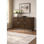 Claybourne 56" Modern Server with 3 Adjustable-Shelf Cabinets · Nickel Diamond Hardware · Wire-Brushed Oak Veneer