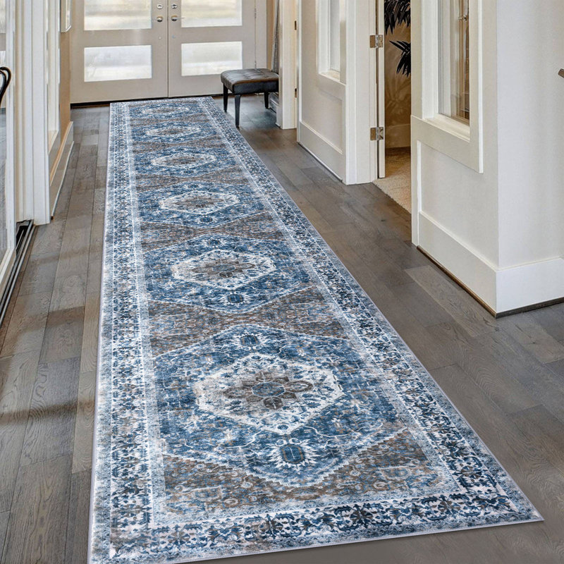 Tapis d'intérieur antidérapant Jodhveer , Tapis de couloir 2 pi 7 po x 16 pi
