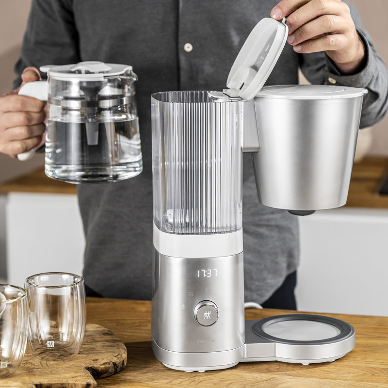ZWILLING Enfinigy Glass Drip Coffee Maker, Silver