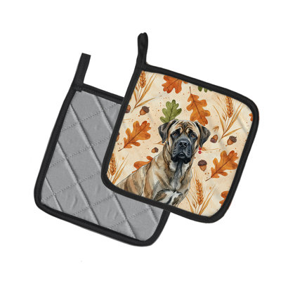 Paire de supports à casseroles Brindle Mastiff Heirloom Fall