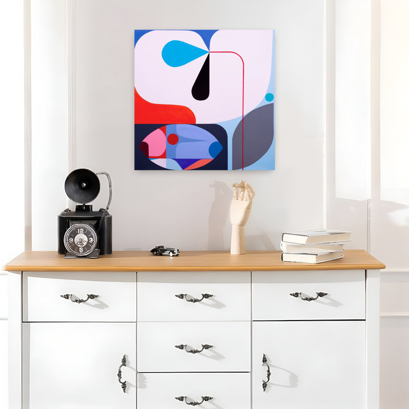 Crescendo abstrait, art moderne contemporain, H 18 po x l 18 po