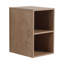 Meuble-lavabo mural 36 po avec lavabo d'art en céramique, tablettes de rangement, porte à fermeture en douceur, style moderne, teinte imitation chêne