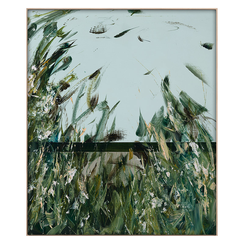West Wind Moves Print by Frenz, Lesley, Maple Floater Framed, 28'' H x 24'' W