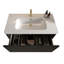 Meuble-lavabo moderne 36 po en chêne noir rayé, lavabo en céramique, tiroir à ouverture fonctionnelle pré-assemblé pour la vie avec lavabo-2106441516-2106441515