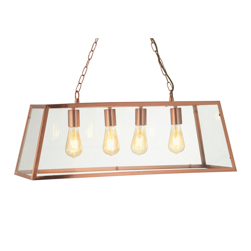 Hicks 4 - Light Copper Kitchen Island Pendant