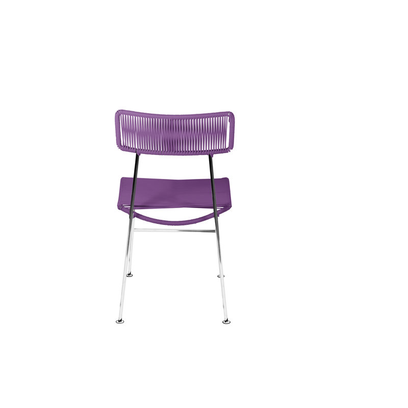 Chaise Hapi, Orchidée / chrome