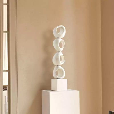 Creative Abstract Birch Wood Sculpture Ornaments